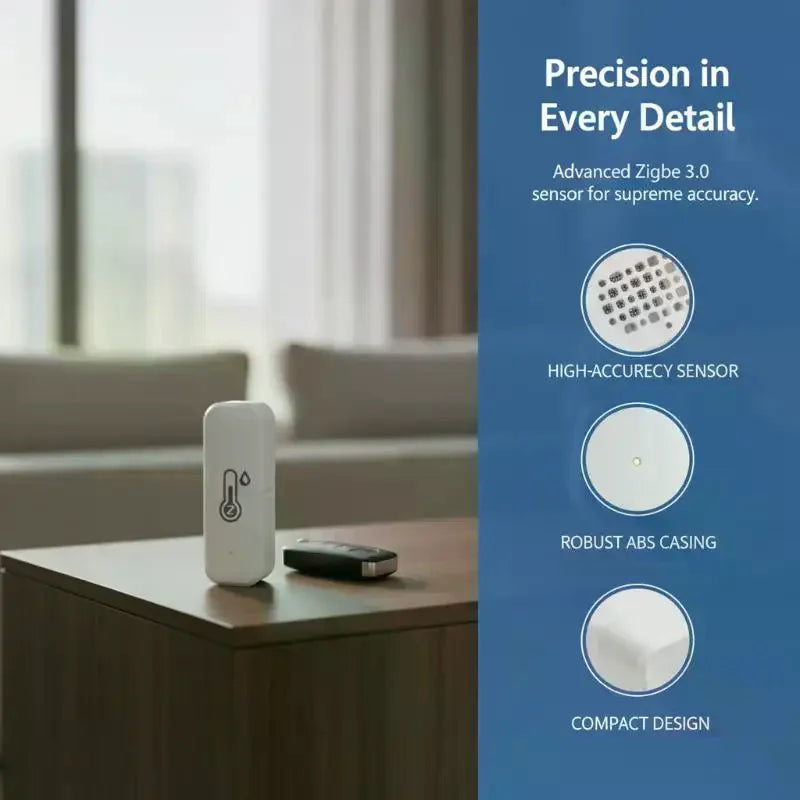 Smart Temp Humidity Sensor App Control Compatible For Home Office Greenhouse Use